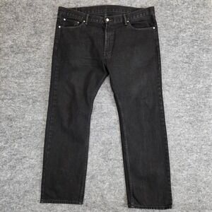 Levis 505 Jeans Mens 40x32 (ACT 42X31) Black Denim Straight Leg Cowboy American